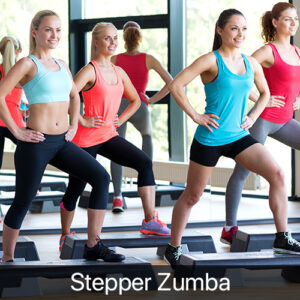 High-energy stepper Zumba training for women